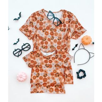 Pumpkin Daisy Mommy and Me Matching Shirts