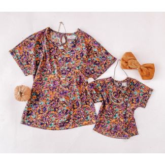 Drapey Keyhole Mommy and Me Matching Blouse