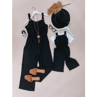 Black Mommy and Me Matching Jumpsuit