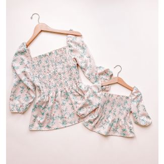 Floral Smocked Mommy and Me Matching Tops