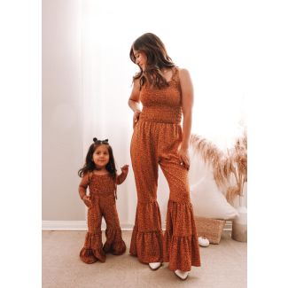 Autumn Smocked Mommy and Me Matching Jumpsuits