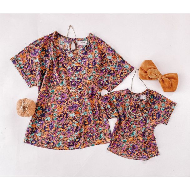 Drapey Keyhole Mommy and Me Matching Blouse